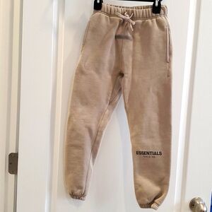Boys Essentials Fear of God Joggers,  Size M(8), Color Tan